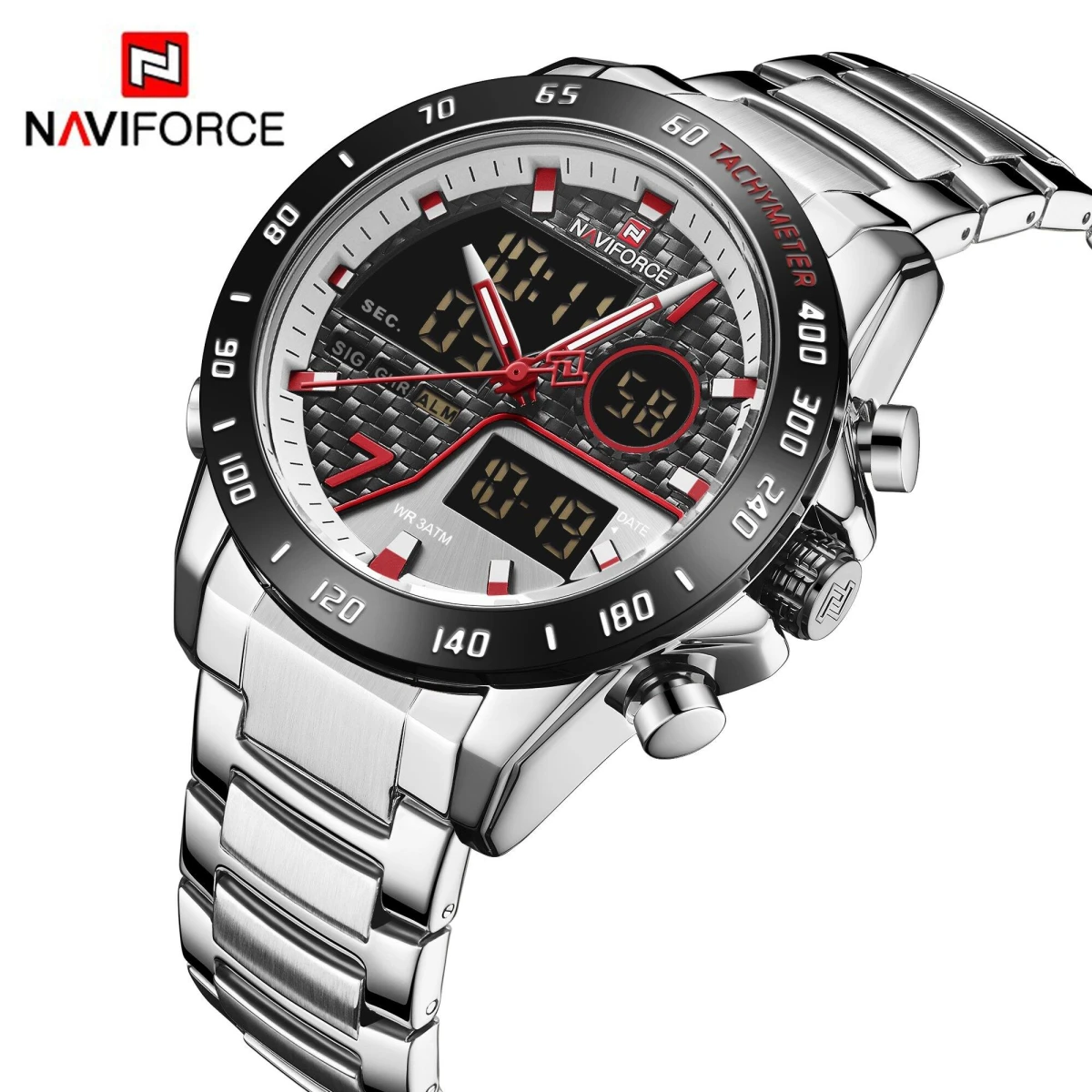 Naviforce 9171- Silver and Black